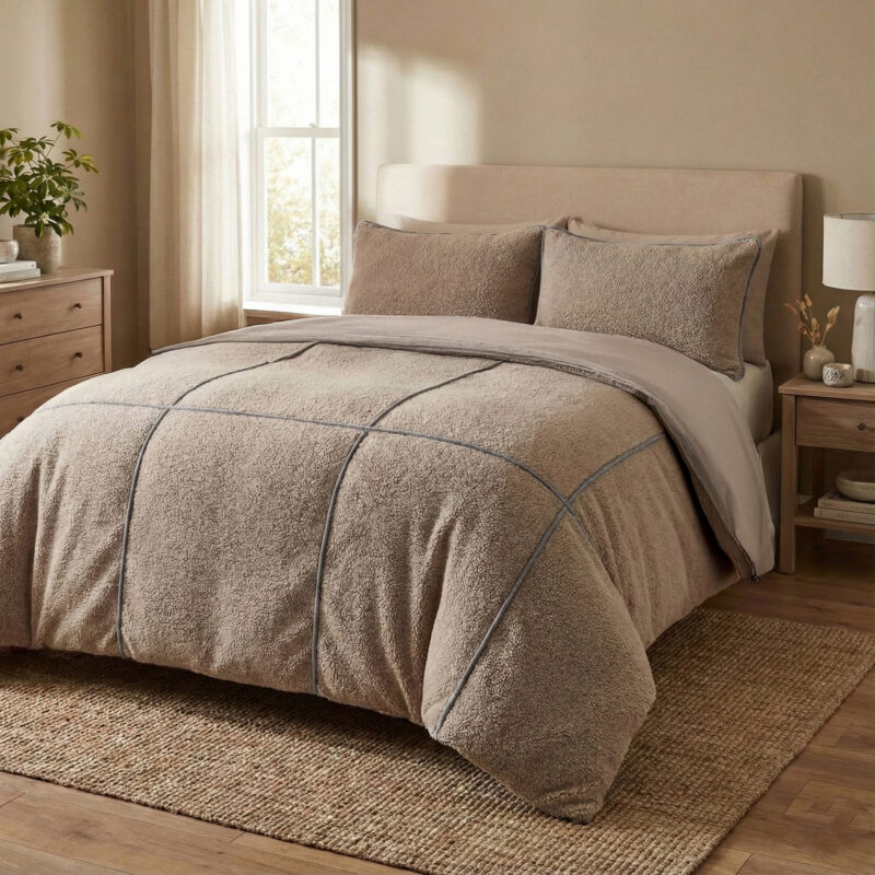 Sleeptime Teddy Trim Donker Taupe 240 x 220