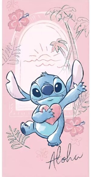 Lilo en Stitch strandlaken - Multicolor - 70 x 140 cm - 100% Polyester