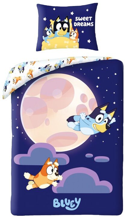 Bluey dekbedovertrek Fly 140 x 200 cm - Multicolor - 140 x 200 cm - 100% katoen