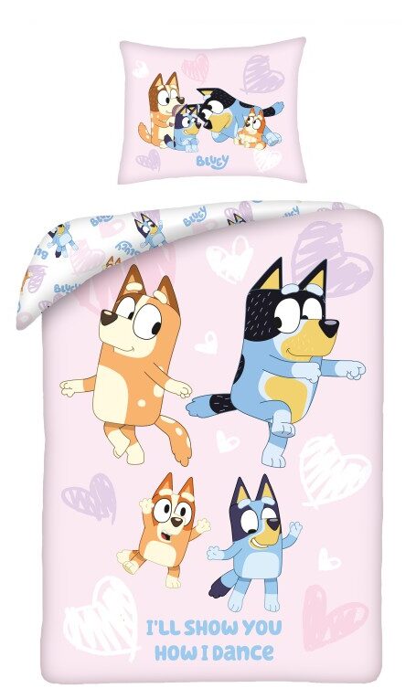 Bluey dekbedovertrek Roze 140 x 200 cm - Roze - 140 x 200 cm - 100% katoen