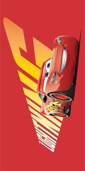 Cars strandlaken Lightning McQueen - Rood - 70 x 140 cm - 100% katoen