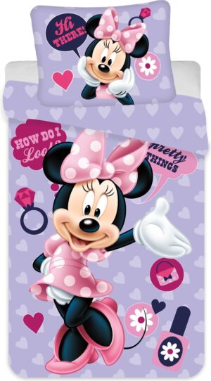 Disney Mickey Mouse dekbedovertrek Hi There - Roze - 140 x 200 cm - 100% Polyester