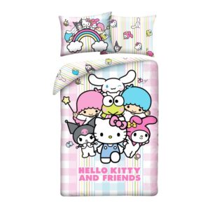 Hello Kitty dekbedovertrek 140x200 cm - Roze - 140 x 200 cm - Polyester