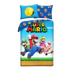 Mario dekbedovertrek blauw - Blauw - 140 x 200 cm - 100% Polyester