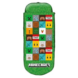 Minecraft bed groen 62 x 150 x 20 cm - Multicolor - 62 x 150 cm - 100% Polyester