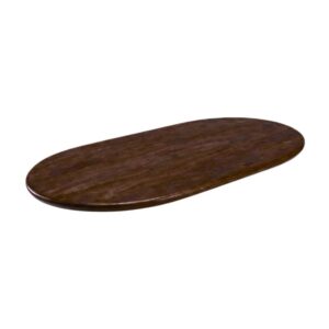Label51 eetkamertafel Tafelblad Halve Cirkel - Espresso - Mangohout