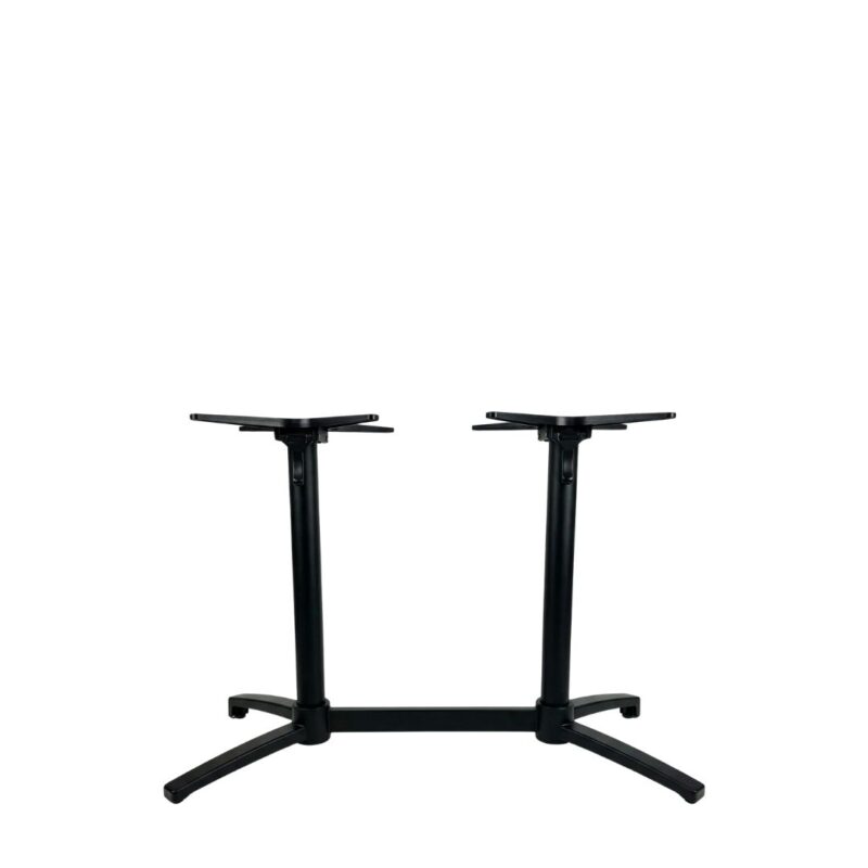 LABEL51 Eetkamertafel Tafelpoot Vouwbaar - Zwart - Metaal - 72 cm - Dubbel