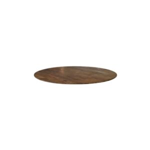 Rond - Label51 eetkamertafel Tafelblad Sloppy Edge - Espresso - Mangohout