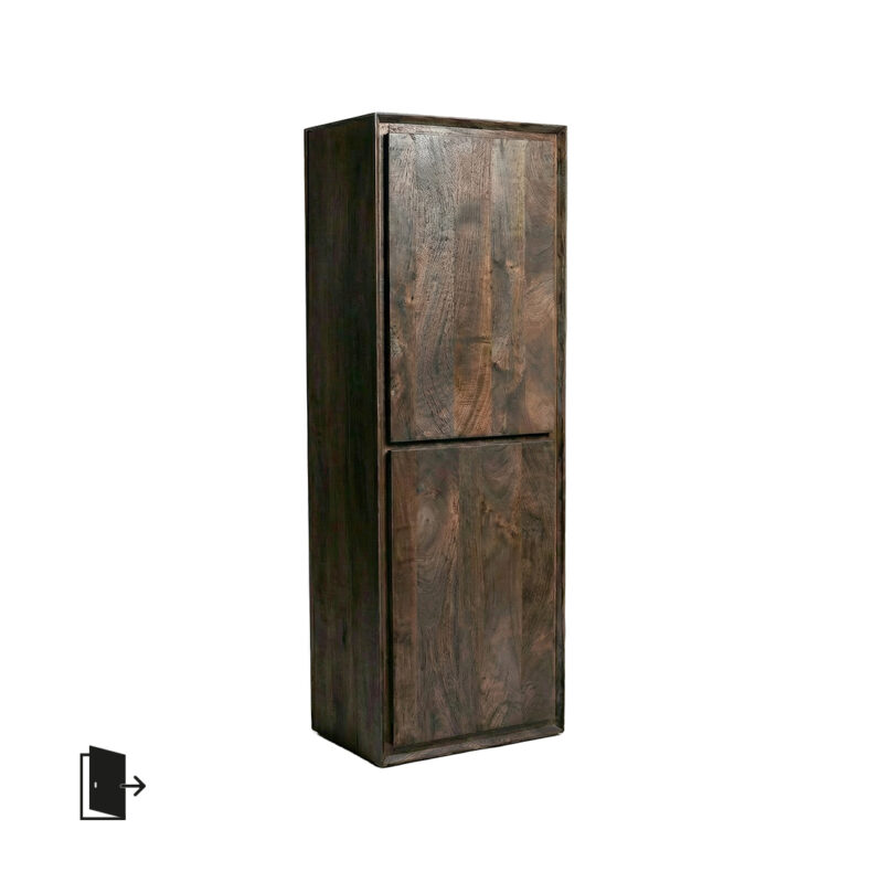 LABEL51 Bergkast Nori - Espresso - Mangohout - 160 cm - Rechts