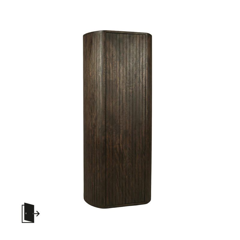 LABEL51 Bergkast Miya - Espresso - Mangohout - 160 cm - Rechts