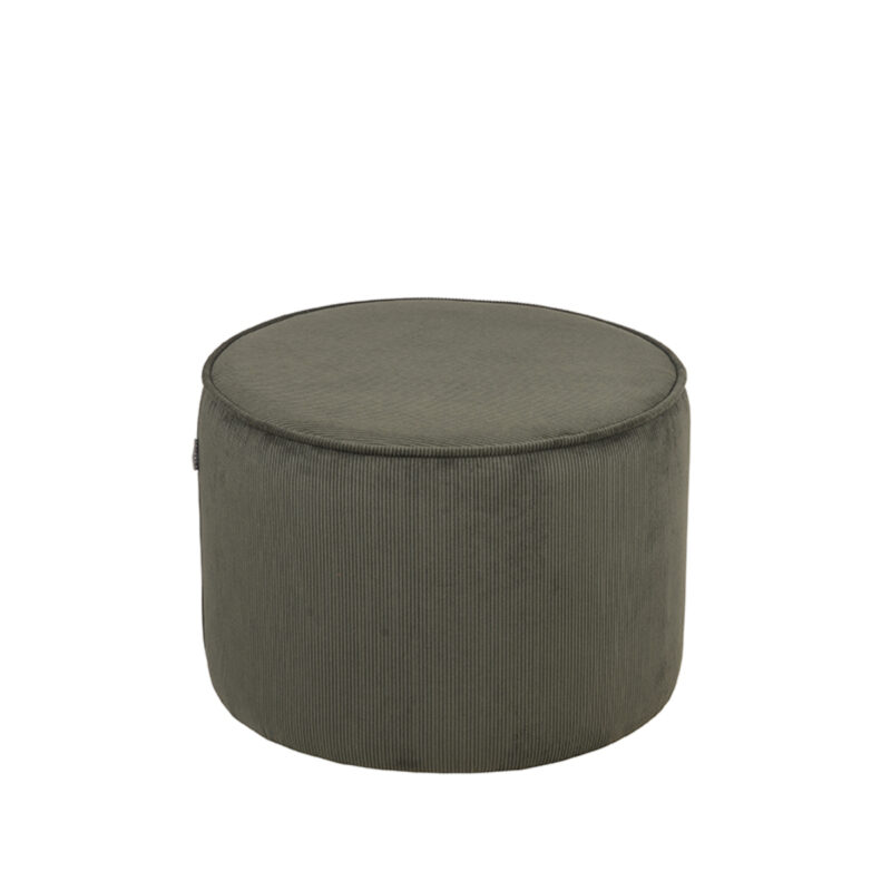 LABEL51 Poefs Tibo - Army - Ribcord - 55 cm - Rond Tibo