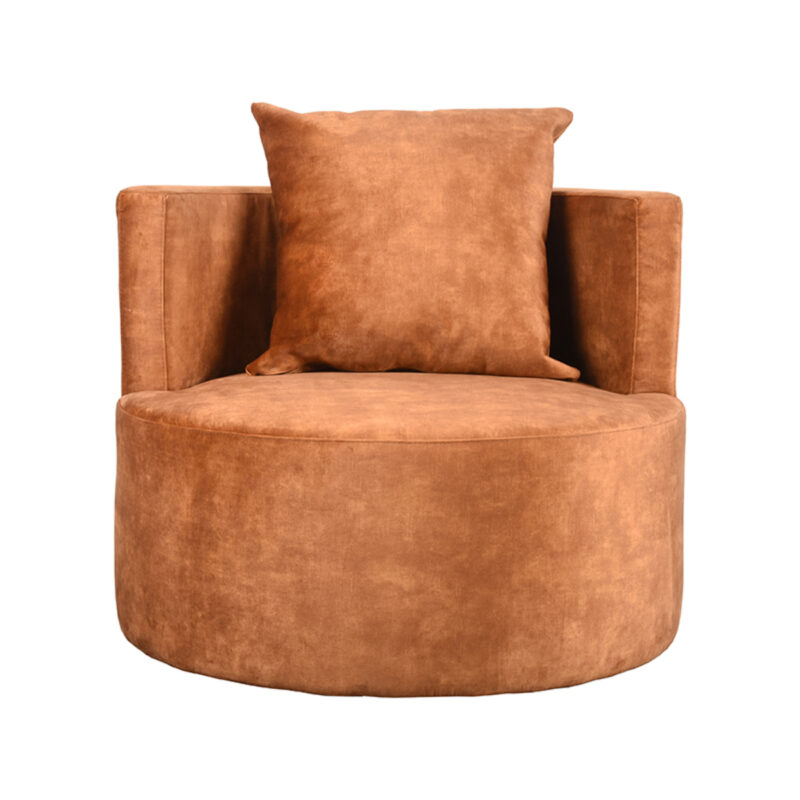 LABEL51 Fauteuil Evy - Oker - Velvet - 90 cm