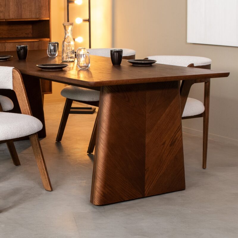 LABEL51 Eetkamertafel Jule - Walnoot - Eiken - 210 cm