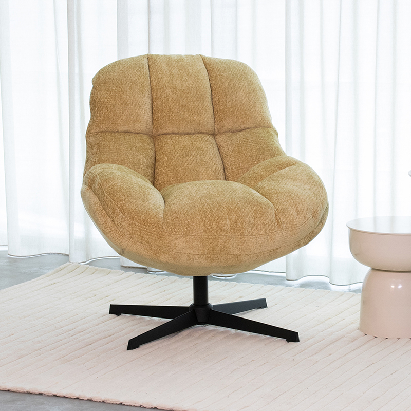LABEL51 Fauteuil Huxley - Brass - Chenille - One Size