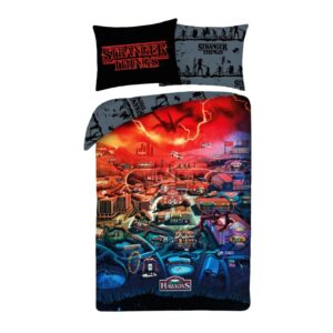 Stranger Things dekbedovertrek polyester 140 x 200 cm - Multicolor - 140 x 200 cm - Polyester