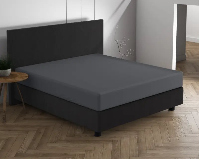 100% Katoen gebreid hoeslaken Antraciet 80/100 x 220 cm van Dreamhouse in 80 x 220 cm