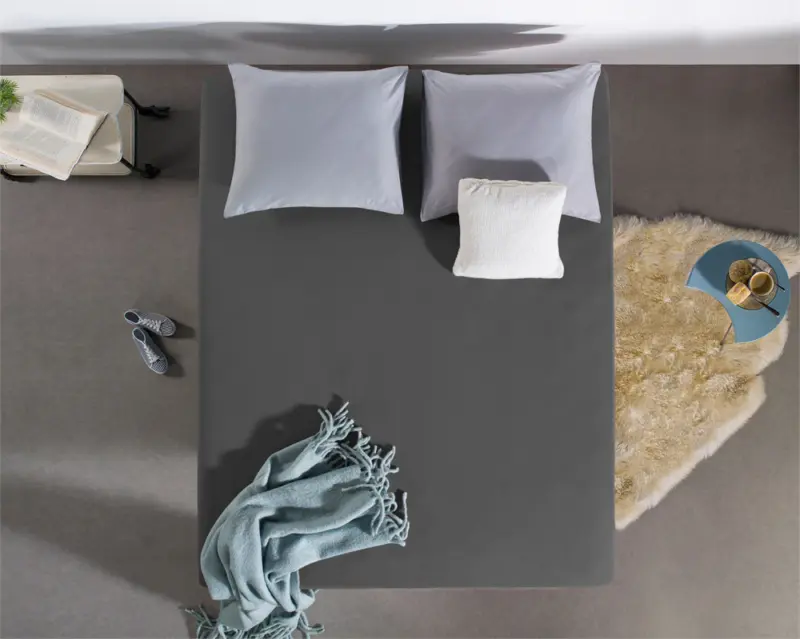 Dreamhouse laken 80 x 220 cm van 100% Katoen gebreid, Antraciet 80/100 x 220 cm