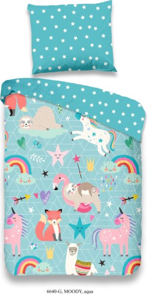 Good Morning dekbedovertrek moody - Multicolor - 100 x 135 cm - 100% katoen