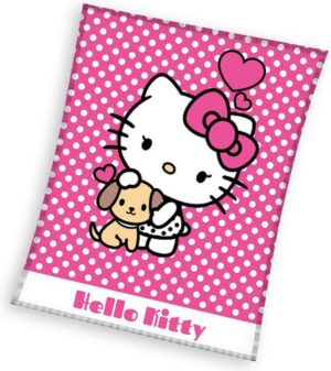 Hello Kitty plaid heart 130 x 170 cm - Multicolor - 130 x 170 cm - 100% Polyester