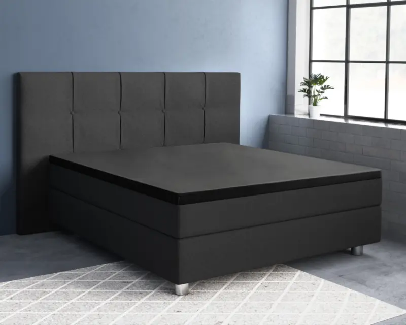 Primaviera Deluxe Topper Satijn Hoeslaken Zwart 160 x 200 cm