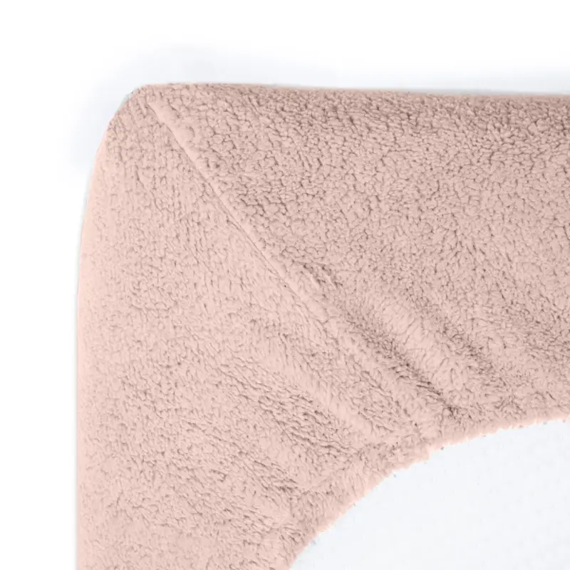 100% Teddy Polyester hoeslaken Roze 160 x 200 cm van Sleeptime in 160 x 200 cm