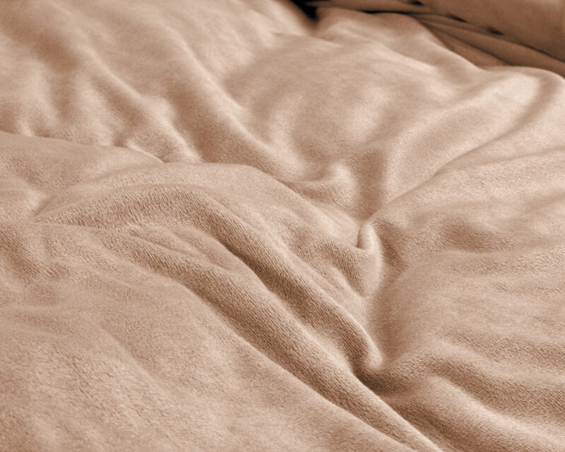 Sleeptime Velvet Uni Dekbedovertrek Nude 140 x 220