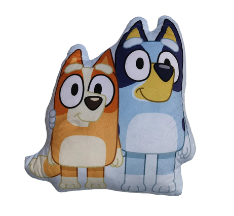 Bluey en Bingo gevormde kussen 35x29,5cm