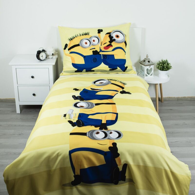 140 x 200 cm overtrek van Minions, 140 x 200 cm, kussensloop 70 x 90 cm - kussensloop 70 x 90 cm
