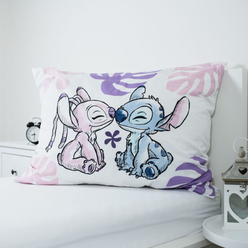 Lilo en Stitch dekbedovertrek 140 x 200 cm van 100% katoen, Angel hugs 140 x 200 cm