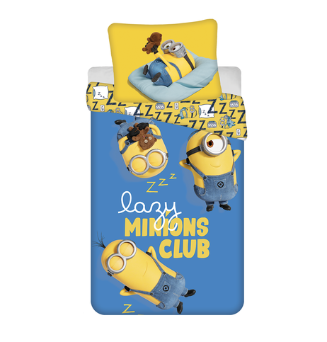 Minions Dekbedovertrek Lazy club 140 x 200 cm  - Katoen - 70 x 90 cm- pre order