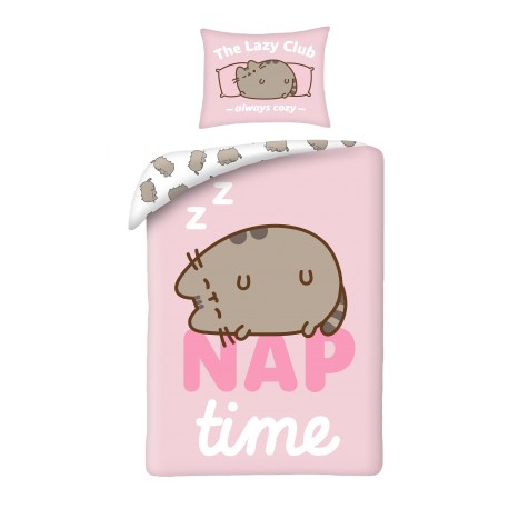 Pusheen dekbedovertrek nap time 140 x 200 cm polyester - Roze - 140 x 200 cm - Polyester