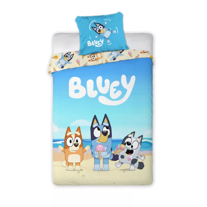 Bluey Dekbedovertrek beach day 140 x 200 cm - katoen