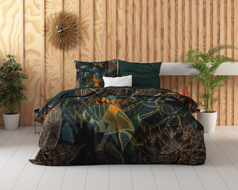 Dreamhouse bed 140 x 220 cm van Katoen satijn - Zwart