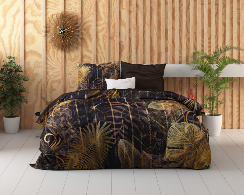 Dreamhouse bed 140 x 220 cm van Katoen satijn - Goud