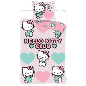 Hello Kitty dekbedovertrek 100x135 cm - Roze - 100 x 135 cm - 100% katoen