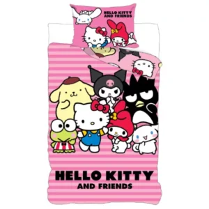 Hello Kitty dekbedovertrek 140 X 200 cm - Roze - 140 x 200 cm - 100% katoen