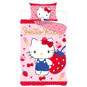 Hello Kitty dekbedovertrek 140 X 200 cm - Roze - 140 x 200 cm - 100% katoen - foto 1