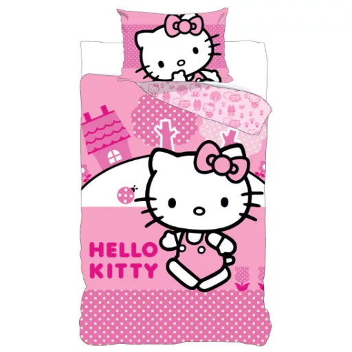 Hello Kitty dekbedovertrek 100 X 135 cm - Roze - 100 x 135 cm - 100% katoen