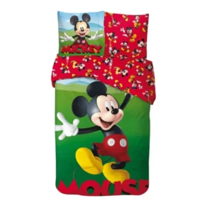 Disney Mickey Mouse dekbedovertrek - Multicolor - 140 x 200 cm - 100% katoen - kussensloop 65 x 65 cm