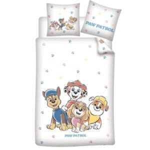 Paw Patrol dekbedovertrek - Wit - 100 x 140 cm - 100% katoen