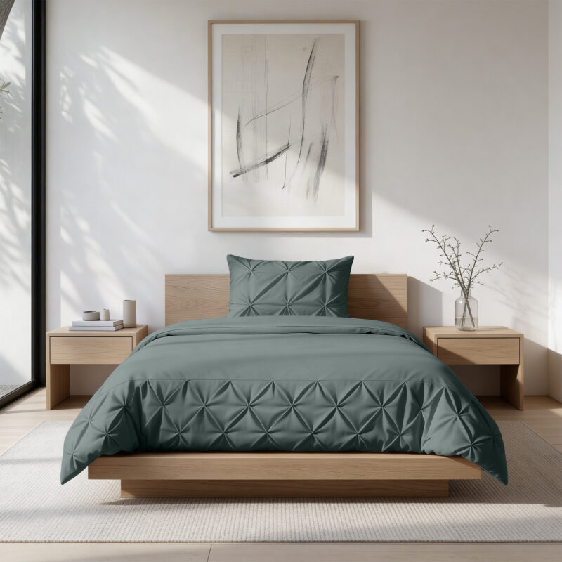 Border Pintuck Groen 140 x 200/220 Sleeptime