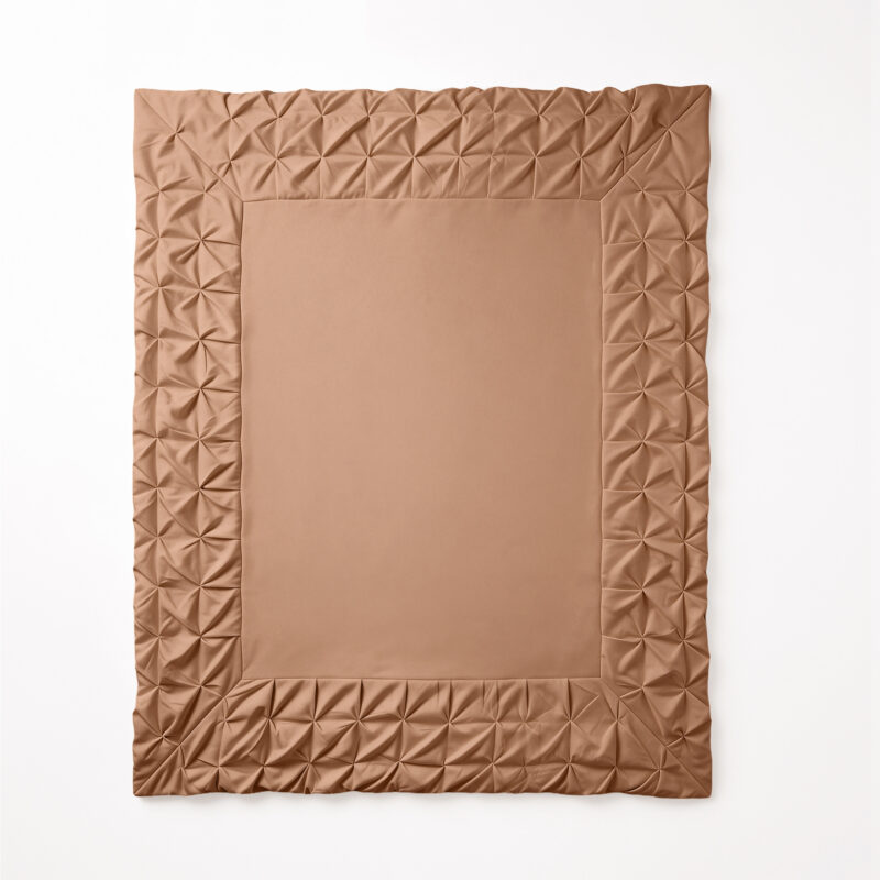 Border Pintuck Mocha - Sleeptime bed 140 x 220 cm van Microvezel