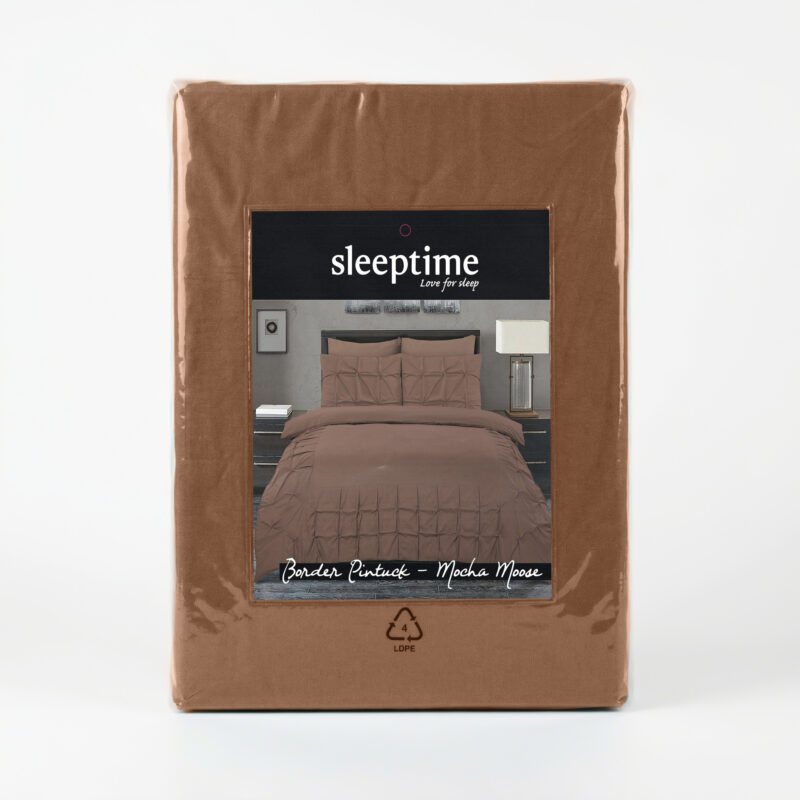 Sleeptime Border Pintuck Mocha Moose 200 x 220