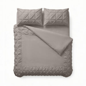 Sleeptime Border Pintuck Taupe/Grijs 200 x 200/220
