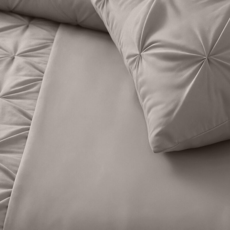 Sleeptime bed 200 x 220 cm van Microvezel - Taupe/Grijs