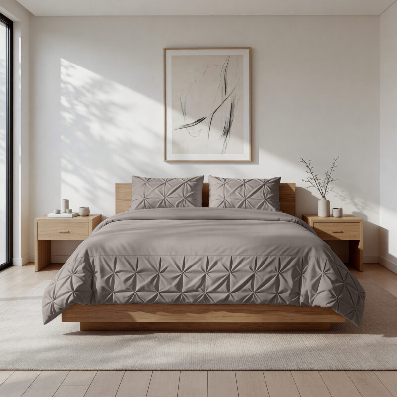 Border Pintuck Taupe/Grijs 240 x 200/220 Sleeptime