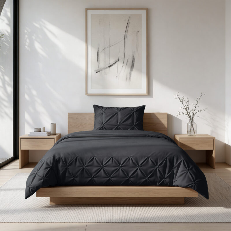 Border Pintuck Zwart 140 x 200/220 Sleeptime
