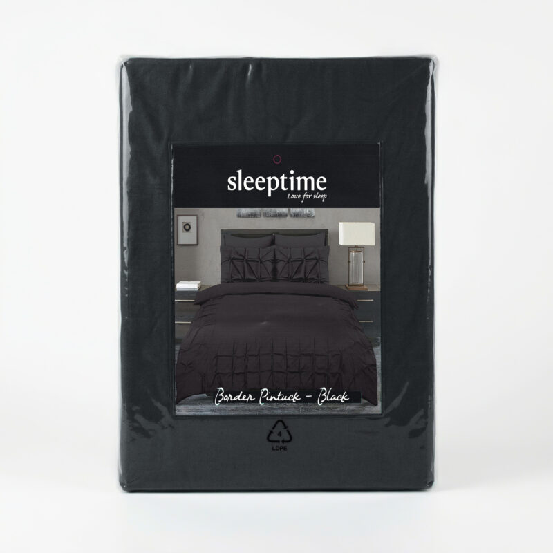 Sleeptime Border Pintuck Zwart 200 x 220