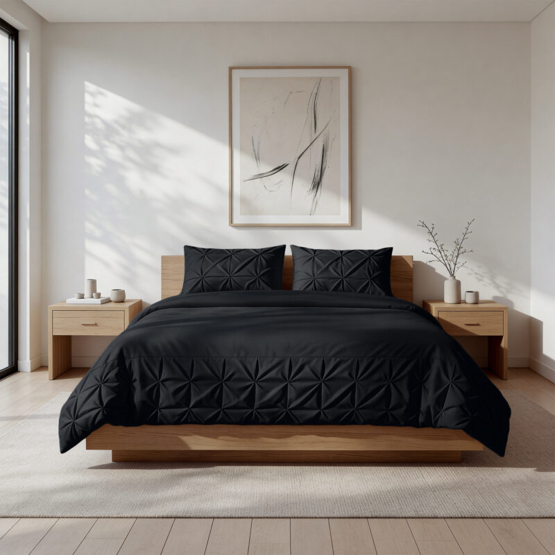 Border Pintuck Zwart 240 x 200/220 Sleeptime