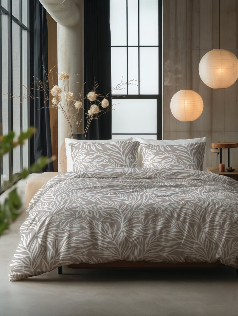Breeze Taupe - Sleeptime bed 140 x 220 cm van Katoen